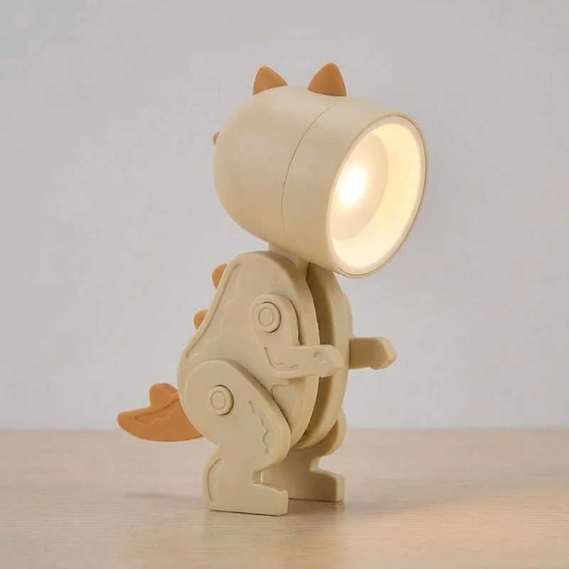 Opvouwbare Dinosaurus Tafellamp LED Leeslicht Kinderen Bureaulamp Compact Nachtlampje Warm Sfeerlicht Kind | Sansoti