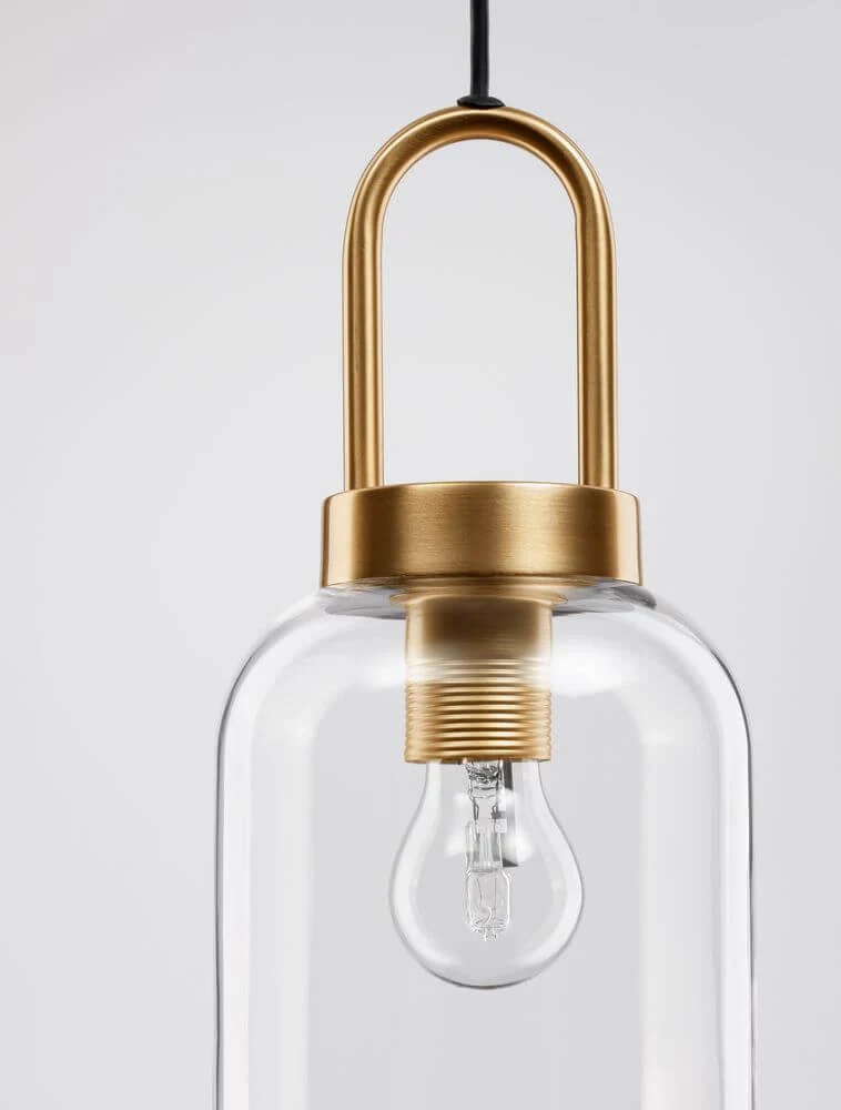 Irvine Pendelleuchte Ø 15,5cm Gold, Transparent
