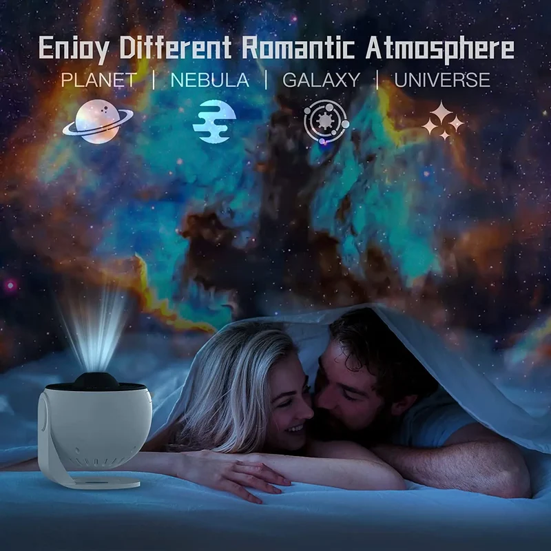 Sterrenprojector 360° Draaibaar met 13 Projectieschijven Nachtlampje Ruimte Sterrenhemel Galaxie Sfeerverlichting | Sansoti
