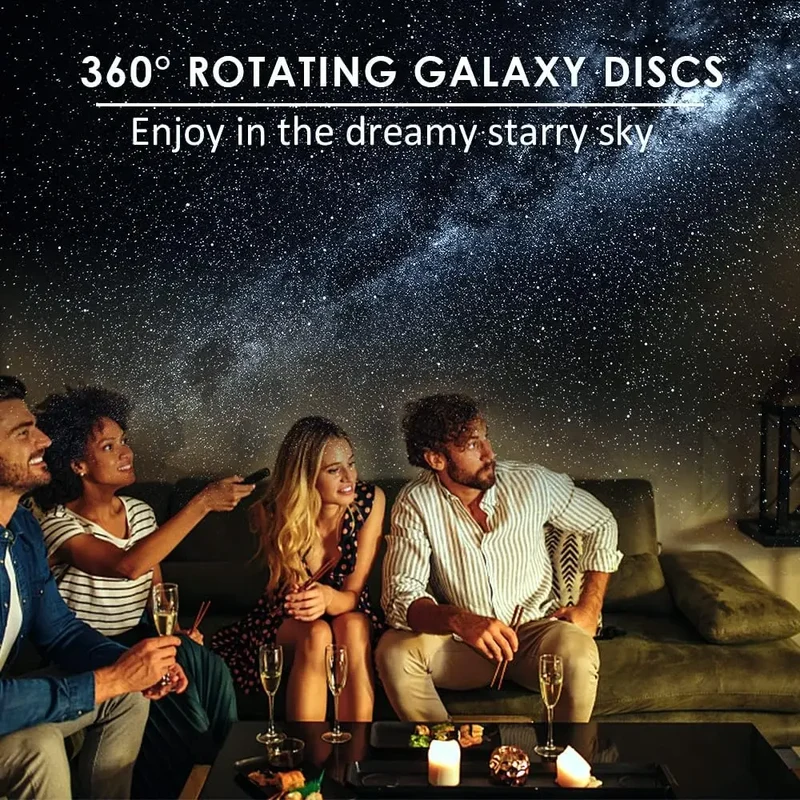 Sterrenprojector 360° Draaibaar met 13 Projectieschijven Nachtlampje Ruimte Sterrenhemel Galaxie Sfeerverlichting | Sansoti