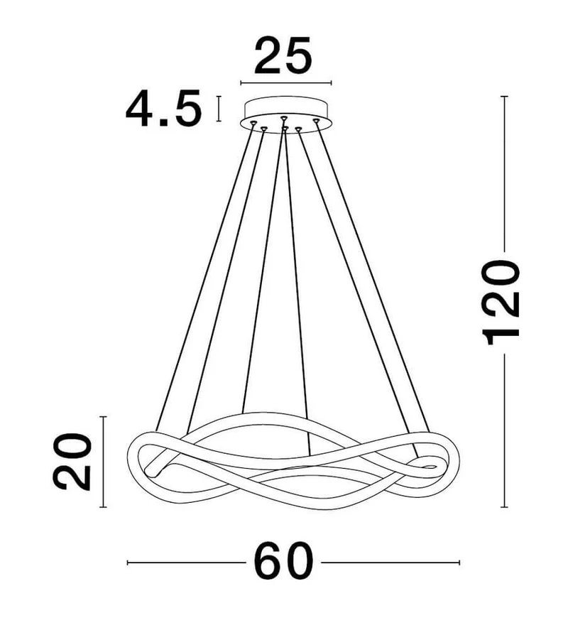 Jinal LED Deckenleuchte 2-flammig 3000K Schwarz