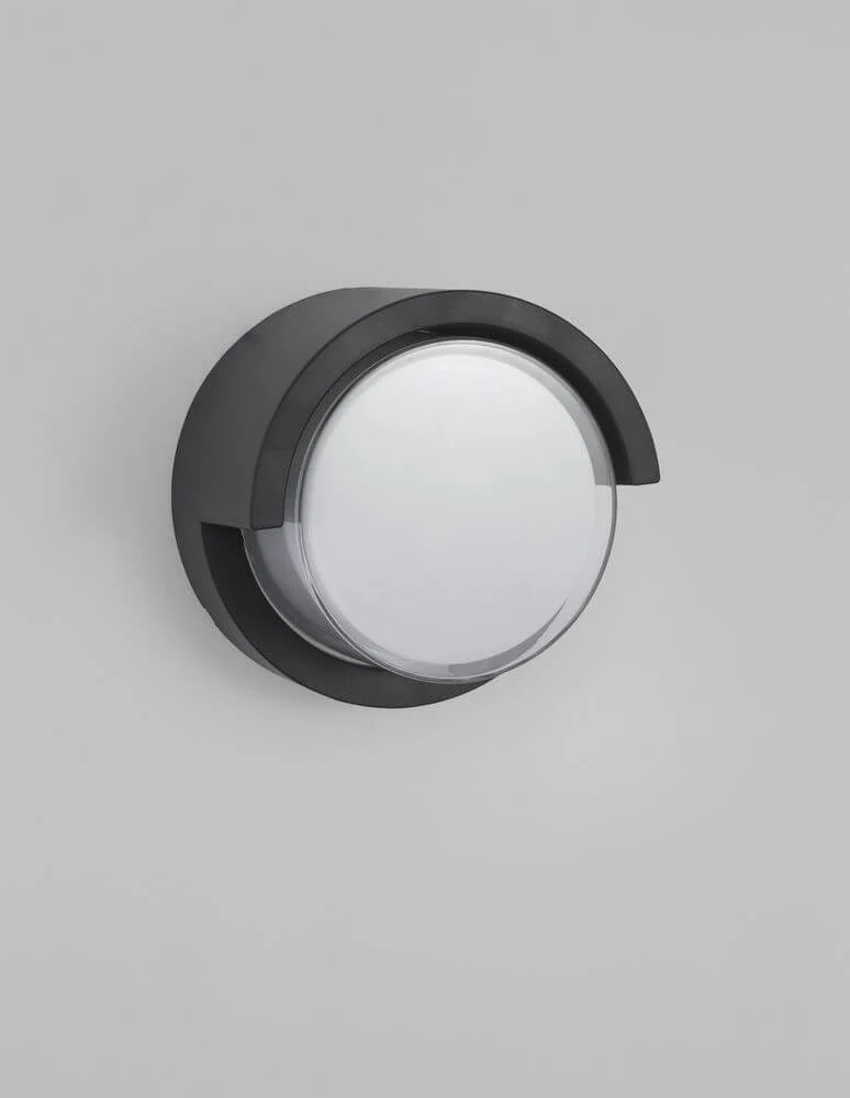 Max LED Außenwandleuchte Ø 10cm 3000K Dunkelgrau IP65