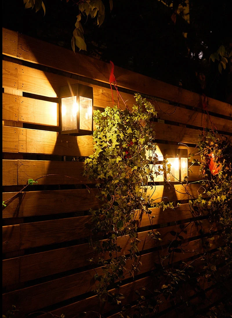 Zonnepaneel Wandlamp voor Schutting Terras Balkon met Schemersensor IP65 Waterdicht Buitenverlichting | Sansoti