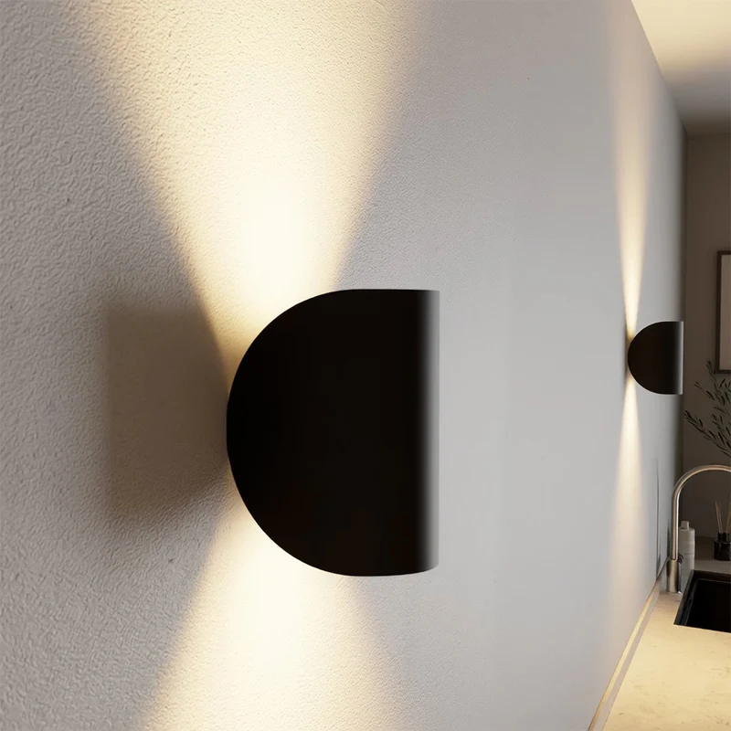 Aluminium Wandlamp LED Up Down Binnen Buiten Verlichting Warm Licht 3000K 408 Lumen 6W Modern Design IP65 | Sansoti
