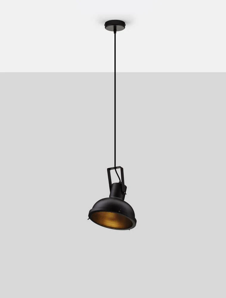 Ruvi Pendelleuchte E27 Ø 22cm Schwarz