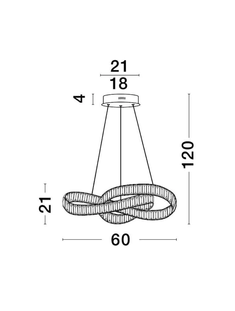 Conceto LED Pendelleuchte Verknotet Ø 60cm 3500K