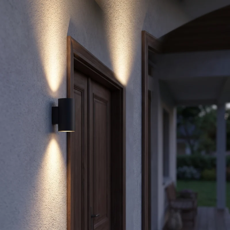 Gevelverlichting Up Down Buiten Aluminium 16,5 cm LED 6W 408 Lumen 3000K Warm Wit Vast Bedraad Zwart of Wit | Sansoti
