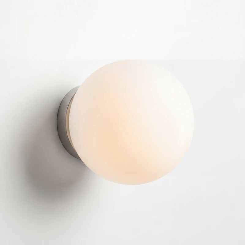 Wandlamp Badkamer Spiegel Rond Melkglas Ø12 Ø15 Ø20 cm Geïntegreerde LED Vast Bedraad 110-240V Metaal Modern | Sansoti