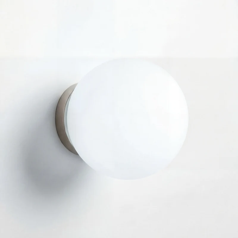 Wandlamp Badkamer Spiegel Rond Melkglas Ø12 Ø15 Ø20 cm Geïntegreerde LED Vast Bedraad 110-240V Metaal Modern | Sansoti