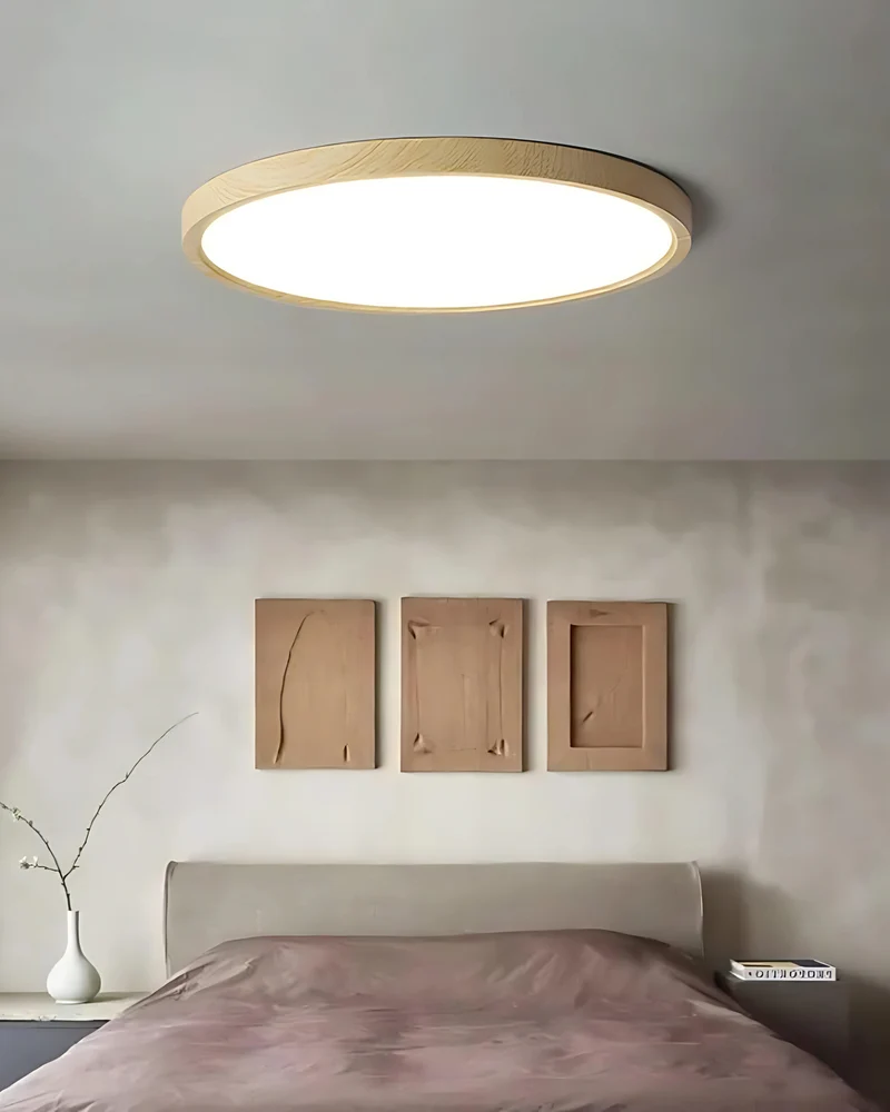 Ultraslanke Plafondlamp Hout 30cm 40cm Moderne Woonkamer Slaapkamer Verlichting | Sansoti