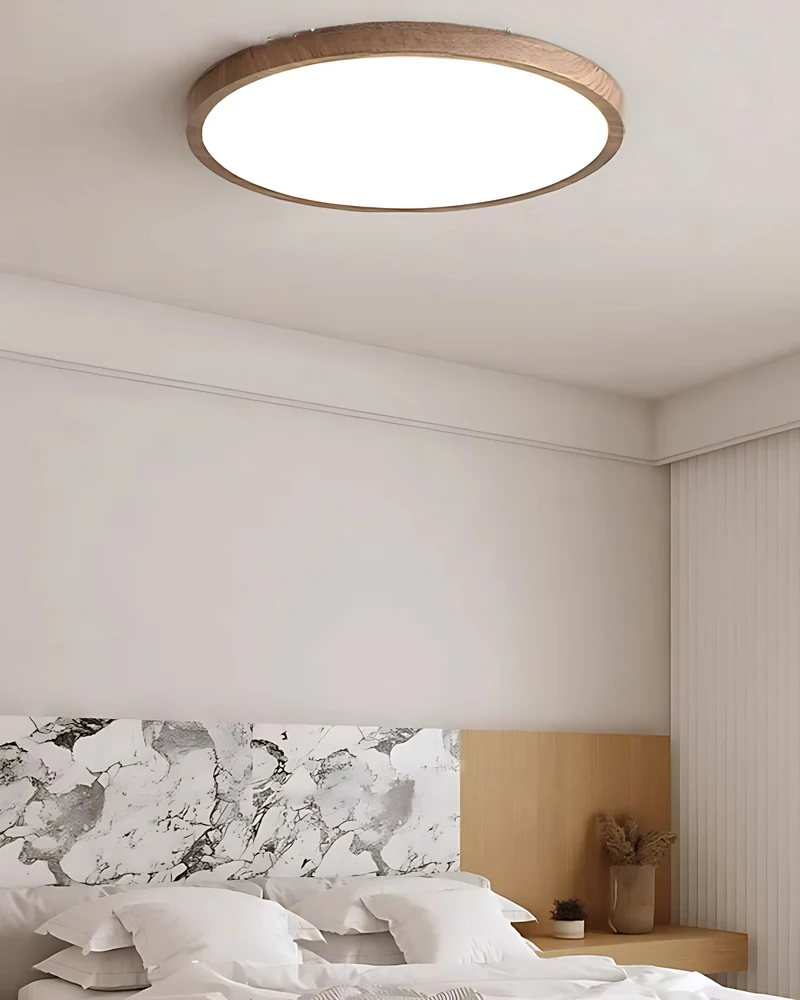 Ultraslanke Plafondlamp Hout 30cm 40cm Moderne Woonkamer Slaapkamer Verlichting | Sansoti