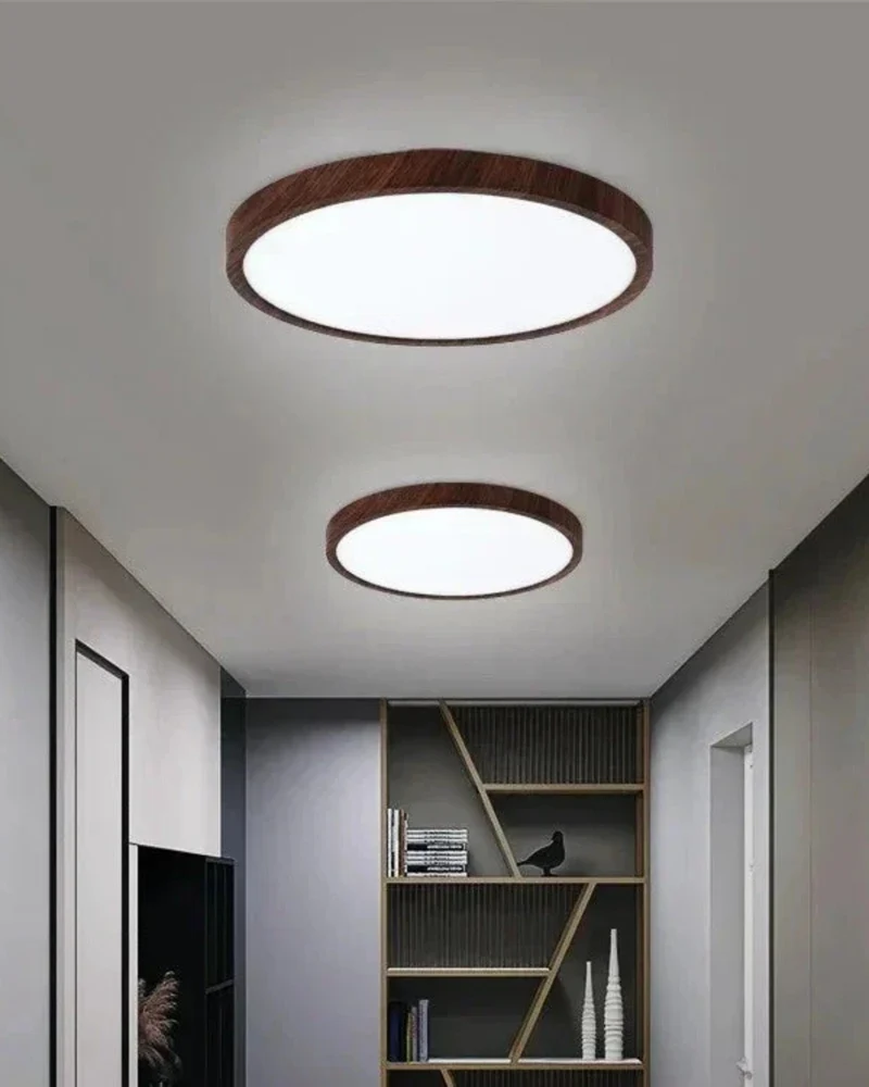 Ultraslanke Plafondlamp Hout 30cm 40cm Moderne Woonkamer Slaapkamer Verlichting | Sansoti
