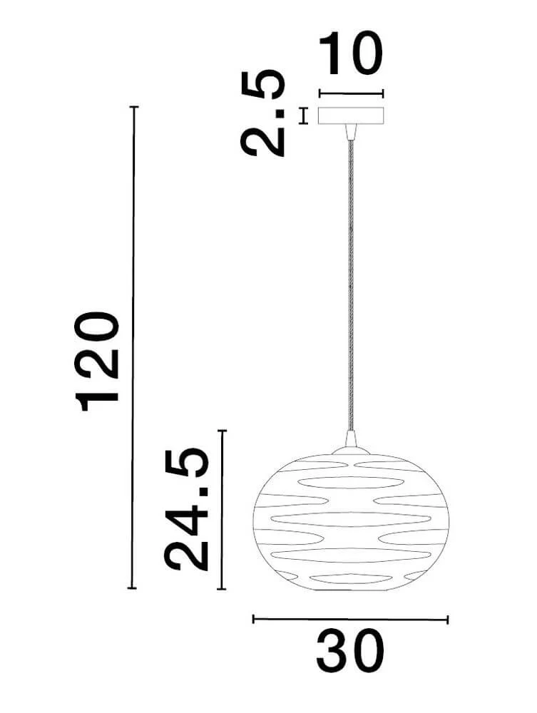 Evleen Pendelleuchte Ø 30cm Schwarz, Grau