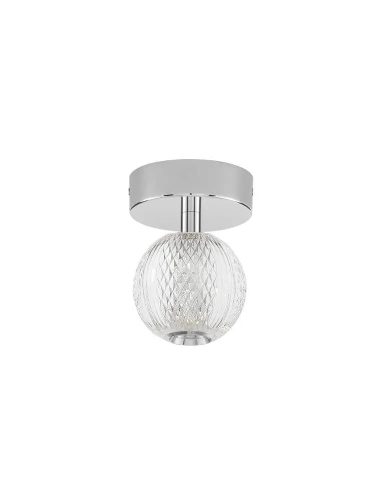 Brille LED Deckenleuchte Ø 11cm 3200K Chrom