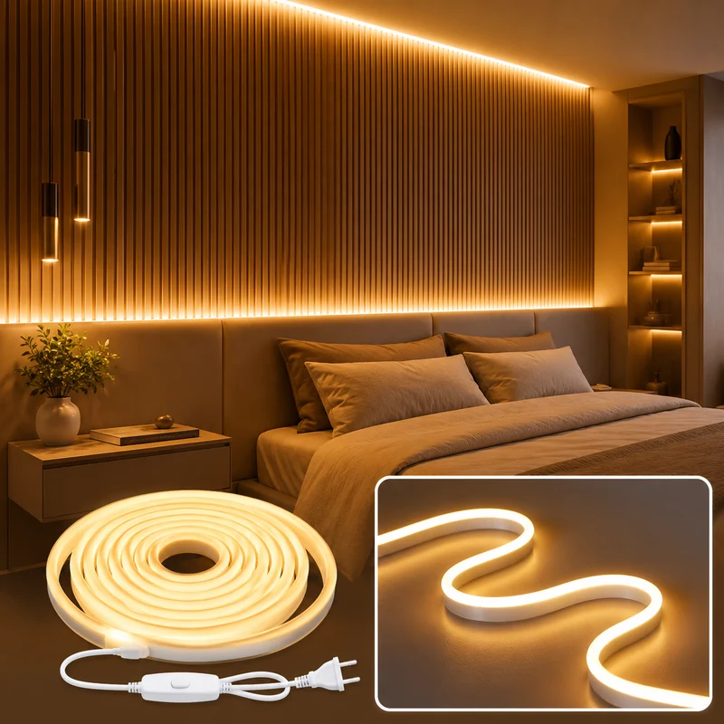 Flexibele LED Neonstrip Verlichting Warm Wit Neutraal Wit 1m 5m Sfeerverlichting Wanddecoratie Interieur | Sansoti