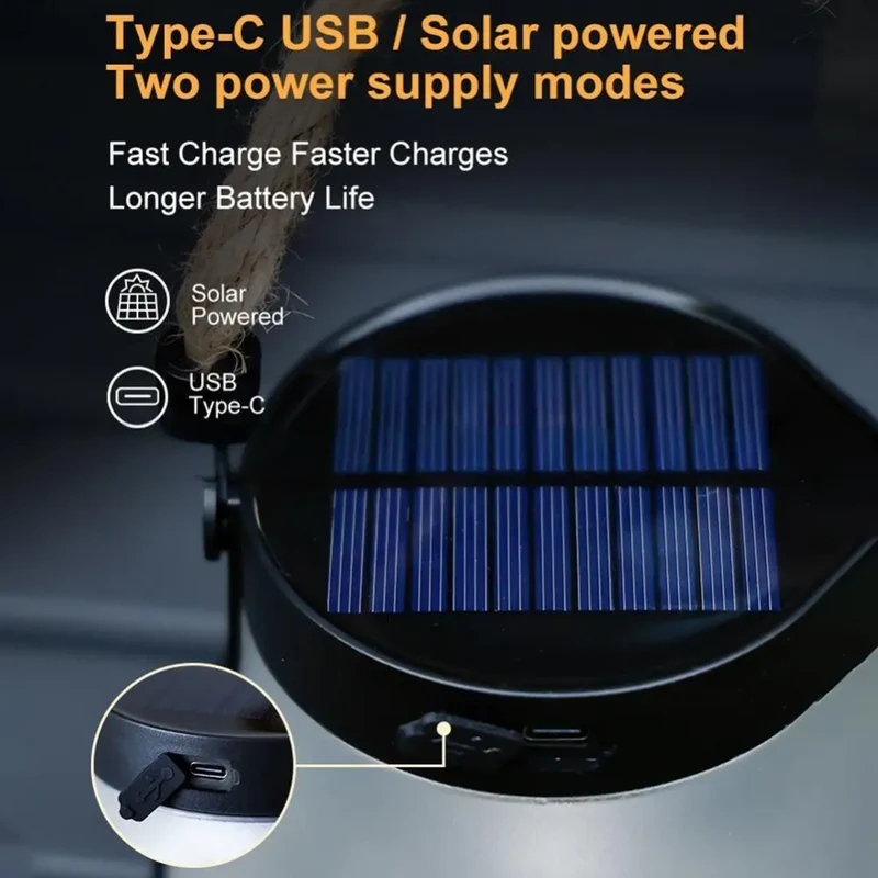 Solar Tuinlantaarn LED met Vlameffect Sfeerverlichting Waterbestendig Tuinlamp voor Terras Balkon & Tuin | Sansoti