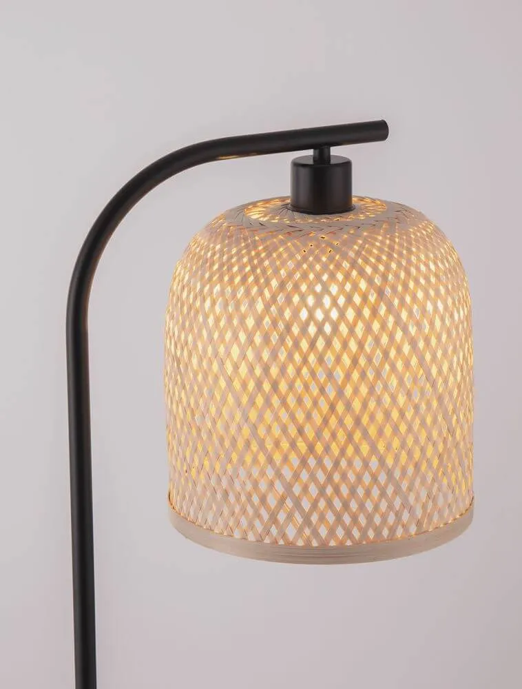 Intra Stehlampe Natur, Schwarz
