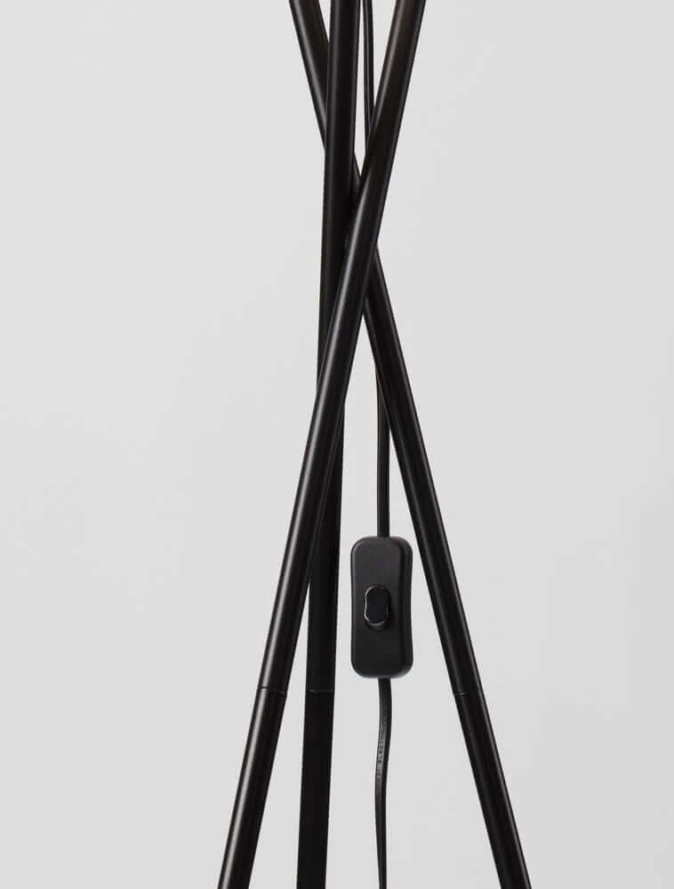 Retro Stehlampe Schwarz