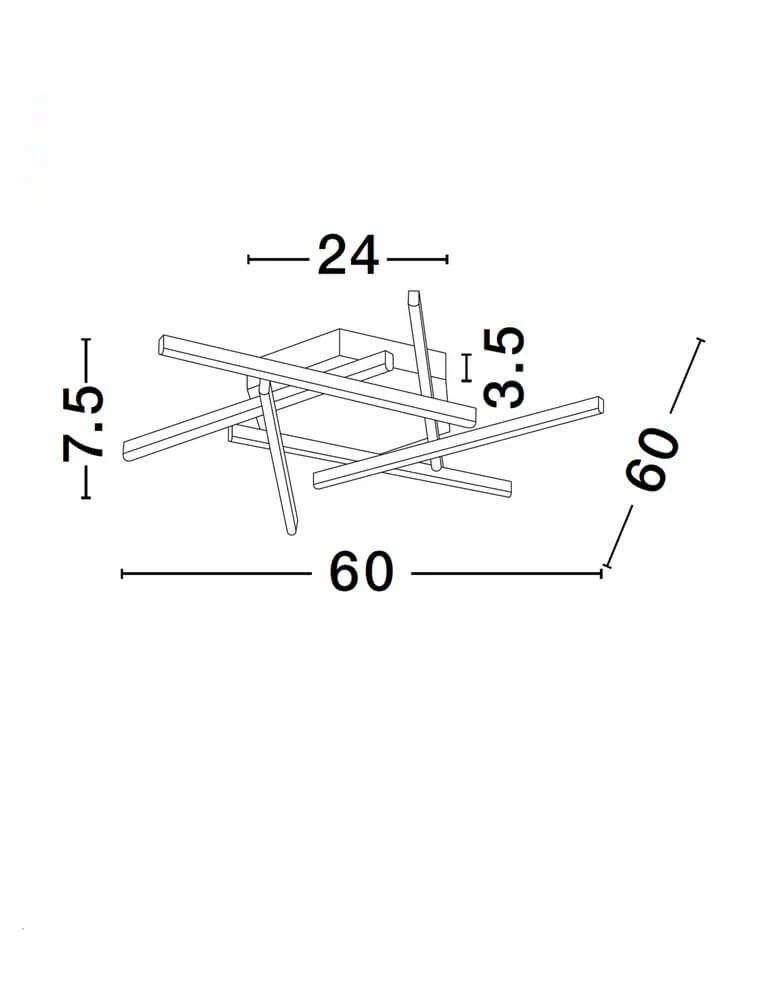 Antama LED Deckenleuchte 6-flammig Ø 60cm