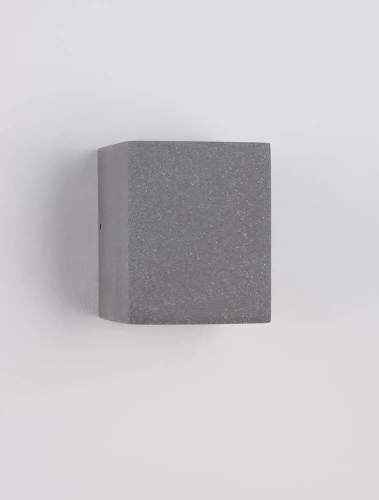 Emile LED Außenwandleuchte Cube Grau IP65