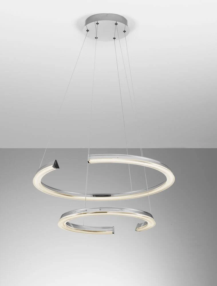 Elmo LED Pendelleuchte 2-flammig Ø 63cm 3500K Chrom