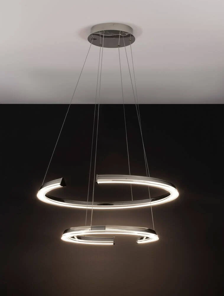 Elmo LED Pendelleuchte 2-flammig Ø 63cm 3500K Chrom