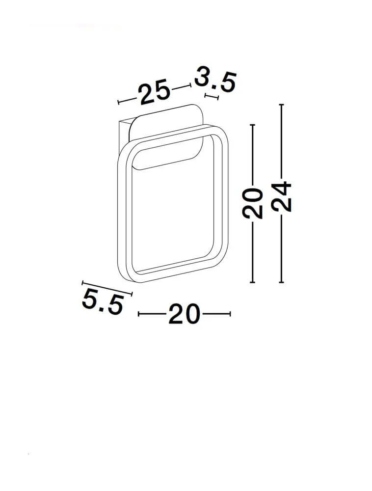 Imar LED Wandleuchte 3200K Schwarz, Gold