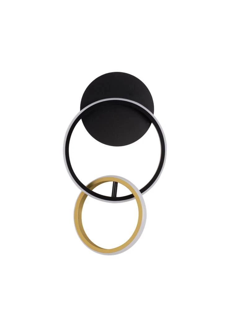 Imar LED Wandleuchte 2-flammig Ø 21cm 3200K Schwarz, Gold