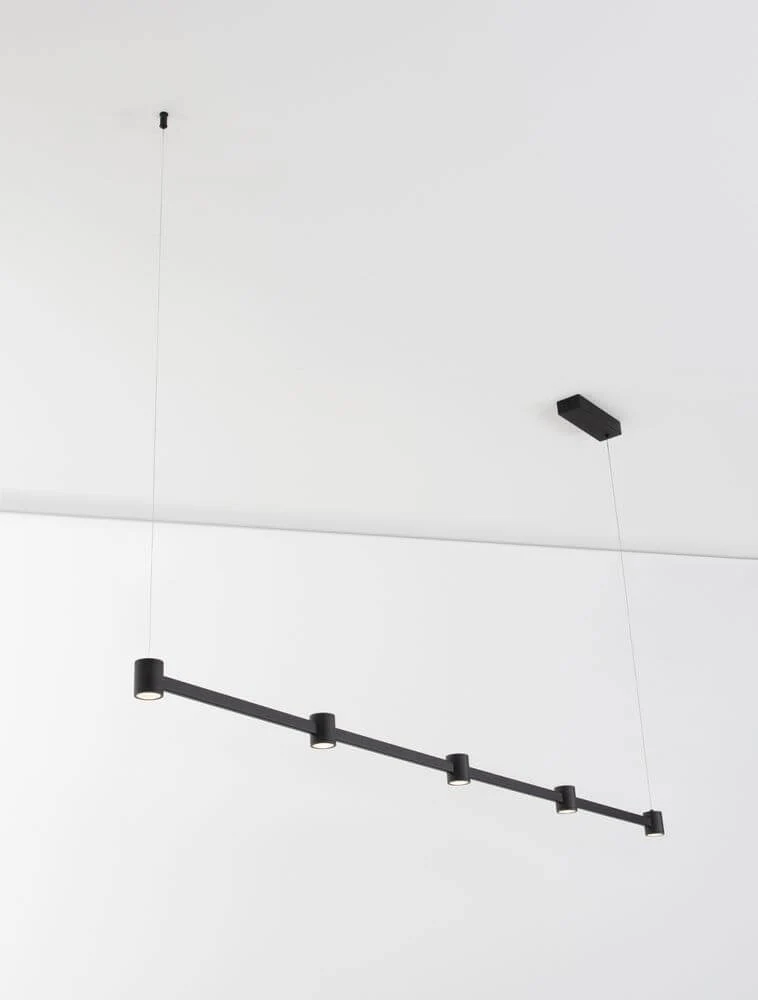 Puize LED Pendelleuchte 5-flammig 3000K Schwarz