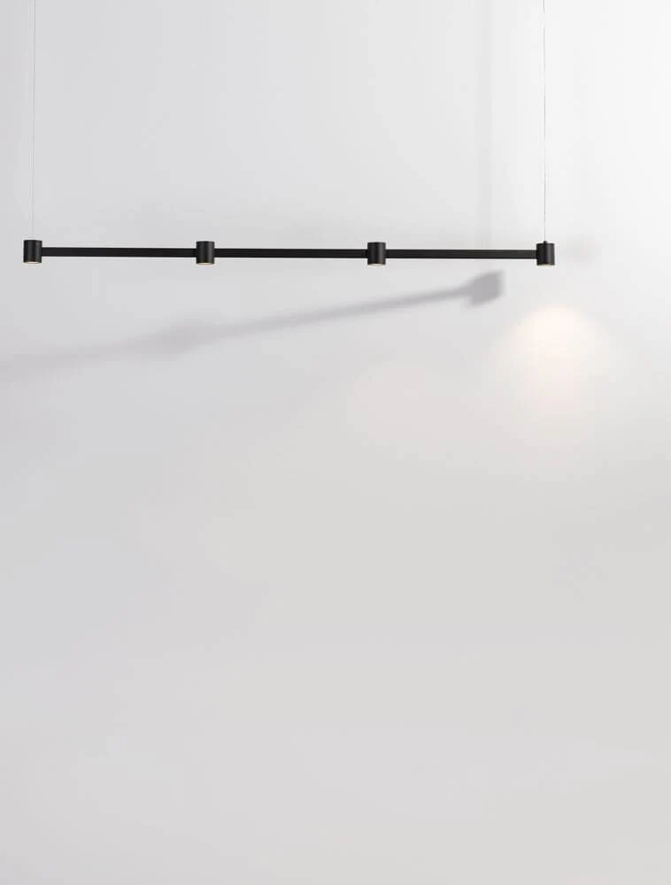 Puize LED Pendelleuchte 4-flammig 3000K Schwarz