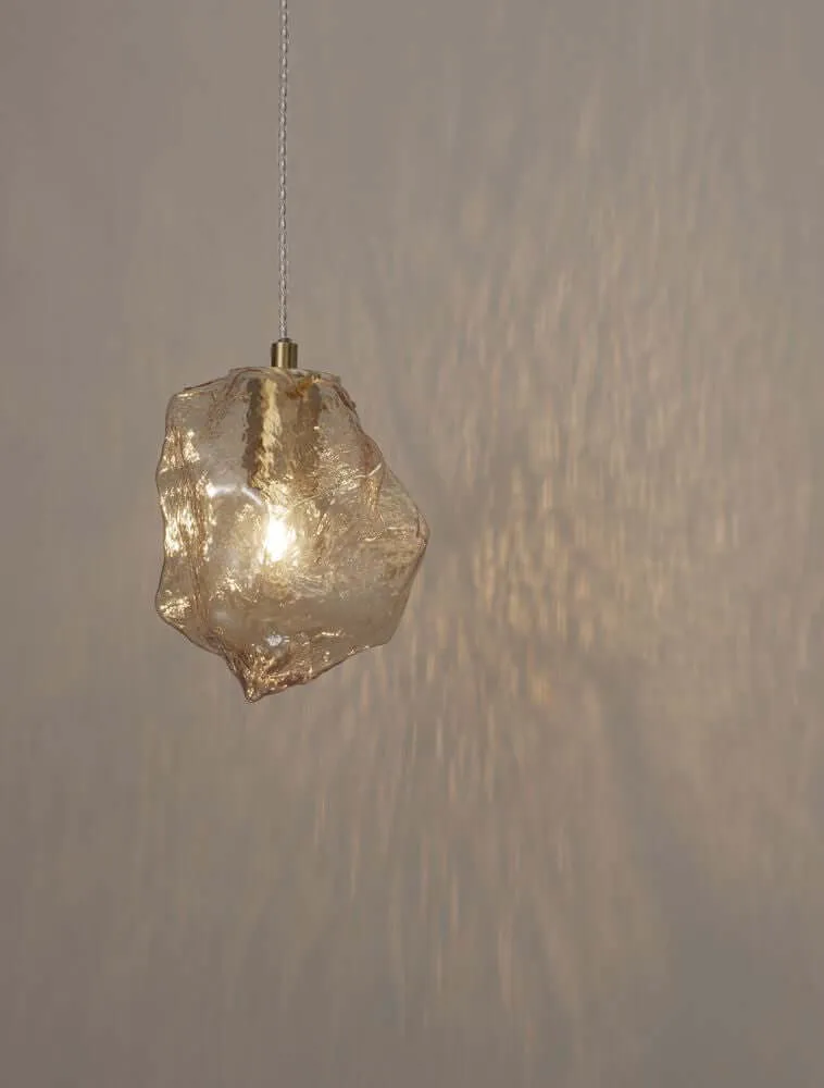 Odelle Pendelleuchte Ø 18cm Gold, Bernstein