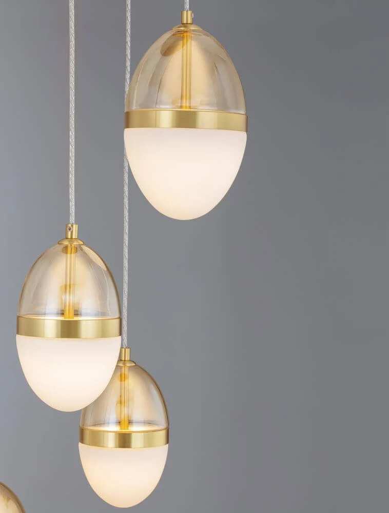 Egna Pendelleuchte 5-flammig Ø 45cm 3000K Gold