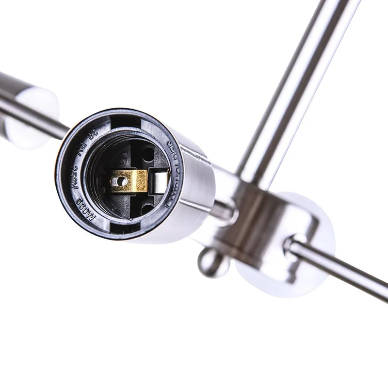 Moderne sputnik plafondlamp met 8 armen in zwart messing chroom of nikkel – semi flush design 60 cm | Sansoti