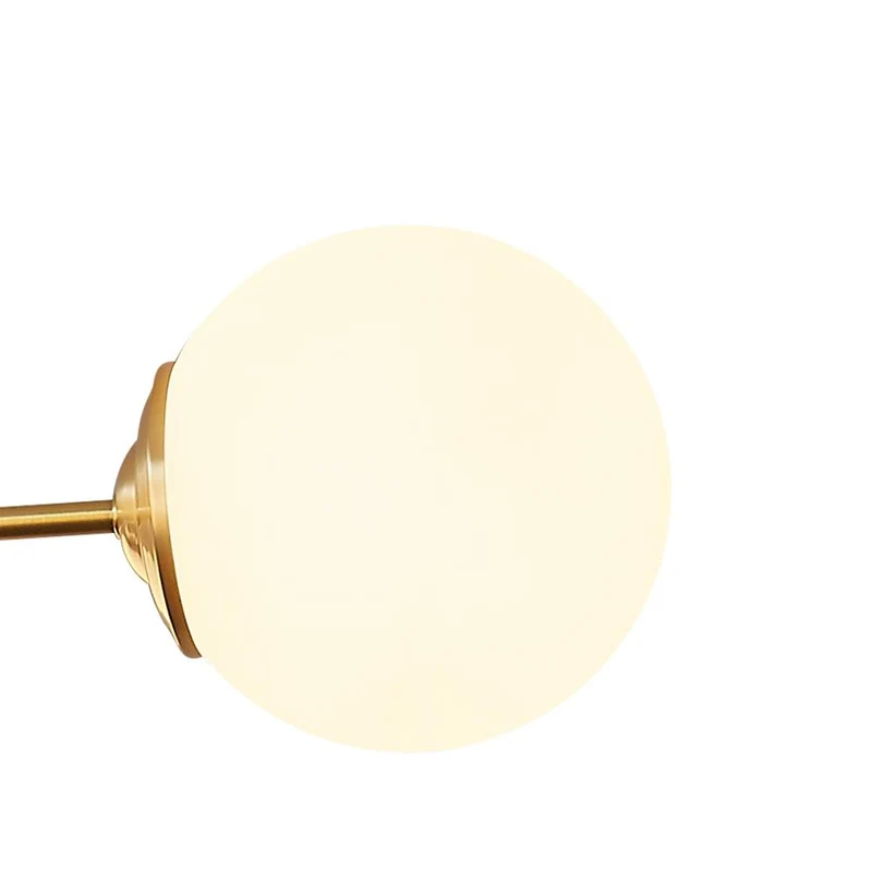 Moderne sputnik kroonluchter met opaal glazen bollen in goud of zwart – dimbare design hanglamp 6 8 of 12 lichtpunten | Sansoti