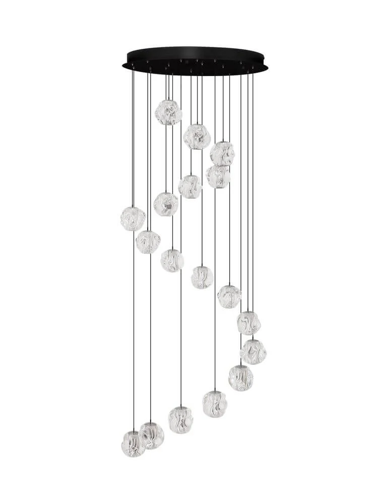Ifos LED Pendelleuchte 18-flammig Ø 55cm 3000K Schwarz