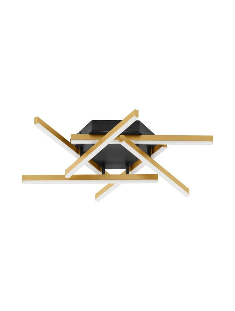 Hyde LED Deckenleuchte 3000K Gold-Gebürstet, Schwarz