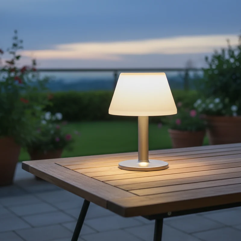Solarlantaarn Tafelverlichting Buiten Warm Wit Licht Terras Balkon Tuin Draadloos Sfeerverlichting Decoratief | Sansoti