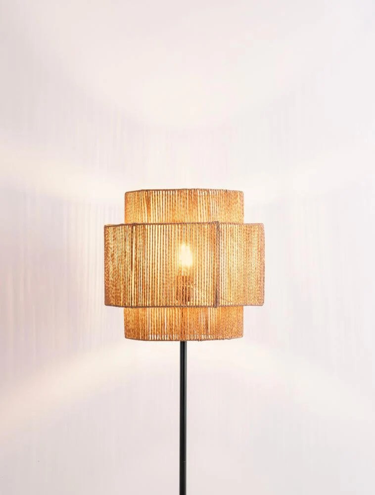 Lito Stehlampe Natur, Schwarz