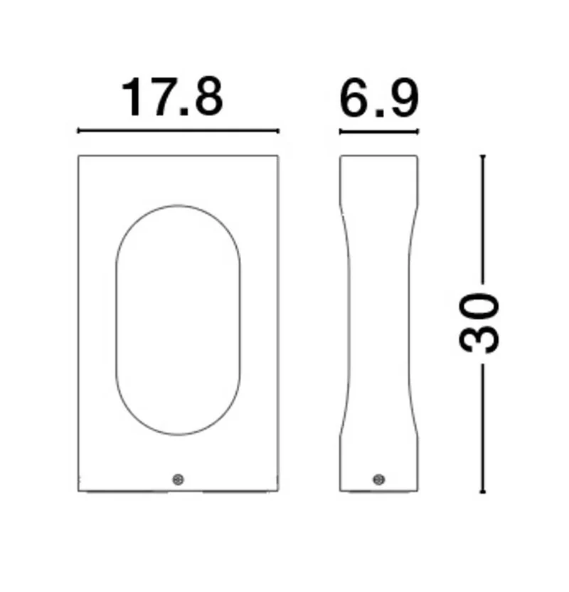 Portal LED Außensockelleuchte 3000K Schwarz IP54