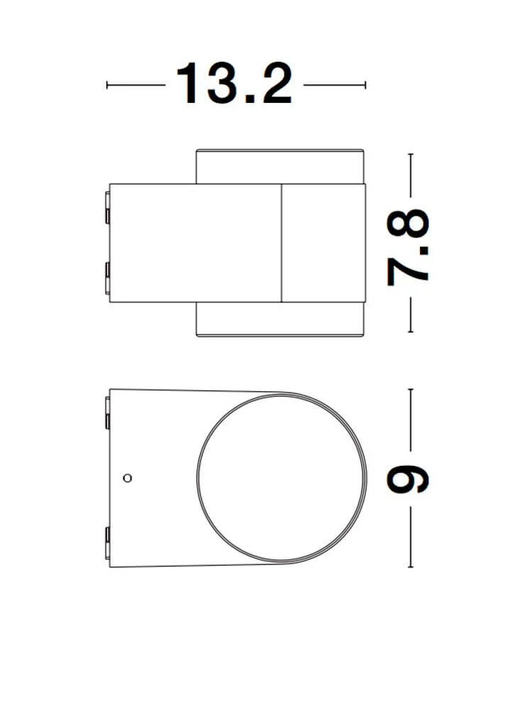 Nus LED Außenwandleuchte 3000K Up & Down Anthrazit IP54