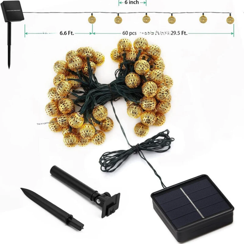 Orientaalse Solar Lichtsnoer 12 Meter 100 LED Buitenverlichting Waterdicht Tuinsfeer Feestverlichting | Sansoti