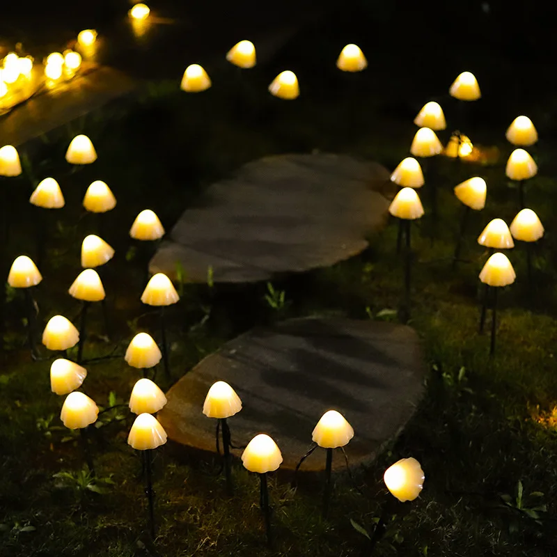 Solar LED Paddenstoelen Lichtsnoer Tuin Waterdicht Decoratief Tuinverlichting Sfeerlicht Buitenverlichting | Sansoti