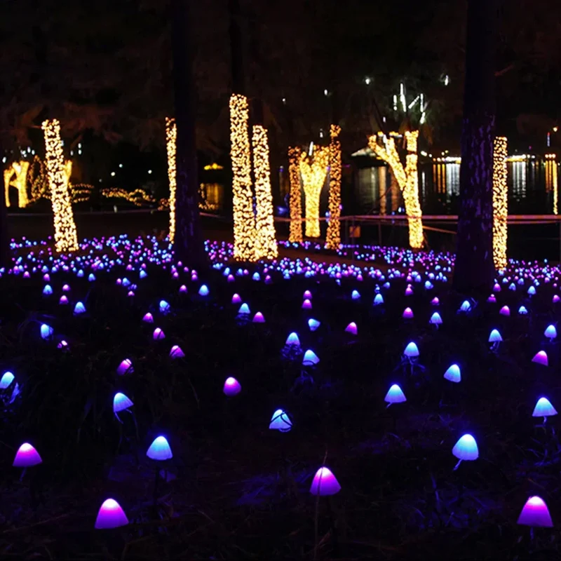 Solar LED Paddenstoelen Lichtsnoer Tuin Waterdicht Decoratief Tuinverlichting Sfeerlicht Buitenverlichting | Sansoti