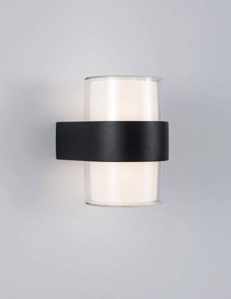 Darf LED Außenwandleuchte Up & Down 3000K Schwarz IP54