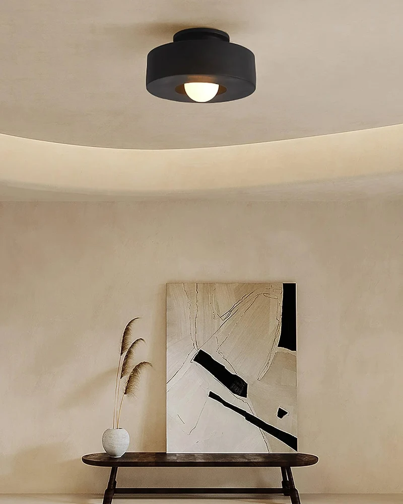 Plafonnière Hal 30 cm Resin Warm Wit 3000K Flush Mount Geïntegreerde LED 9W Overloop | Sansoti