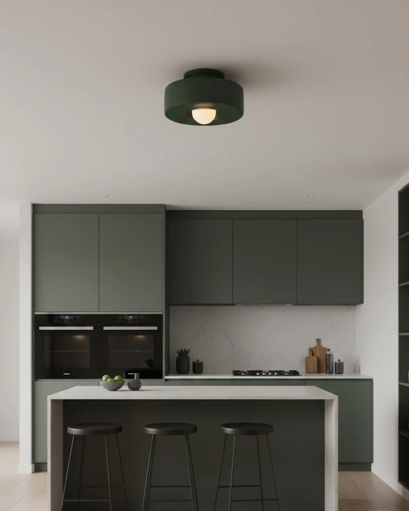 Plafonnière Hal 30 cm Resin Warm Wit 3000K Flush Mount Geïntegreerde LED 9W Overloop | Sansoti