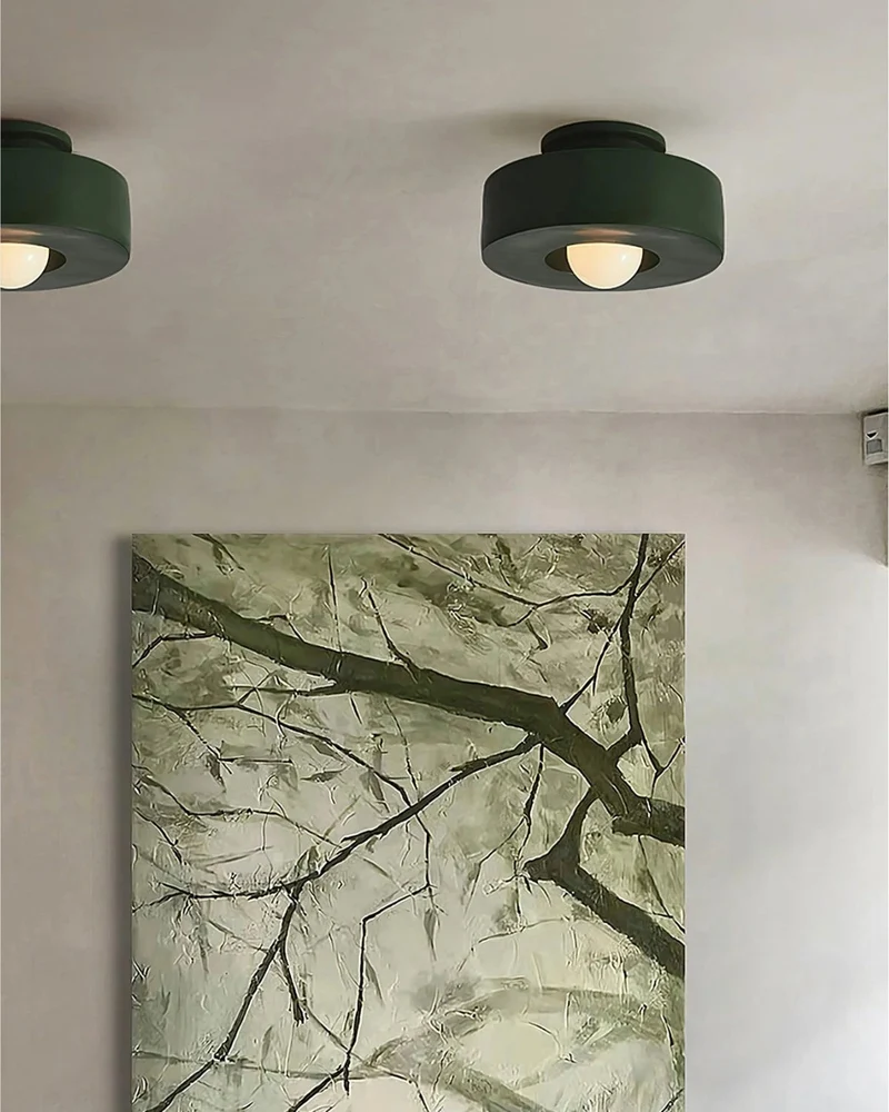 Plafonnière Hal 30 cm Resin Warm Wit 3000K Flush Mount Geïntegreerde LED 9W Overloop | Sansoti