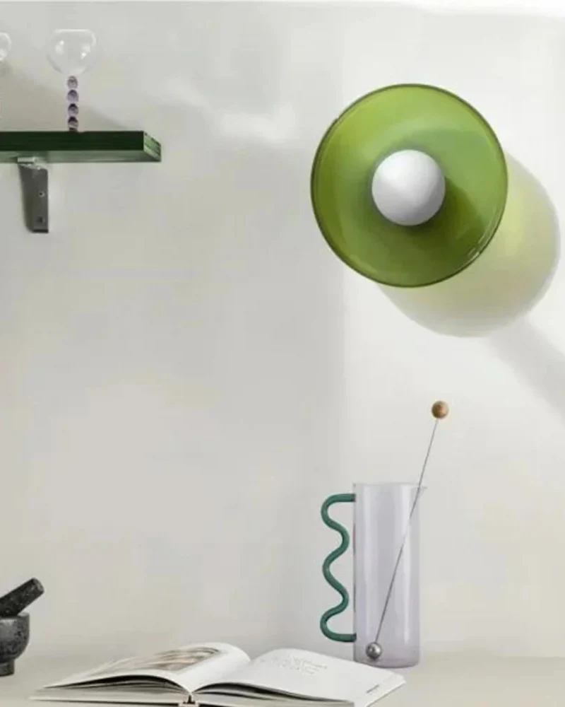 Moderne ronde plafondlamp van glas en ijzer – minimalistische designlamp voor woonkamer en slaapkamer met warme lichtkleur | Sansoti