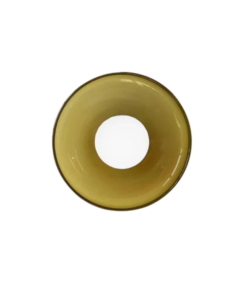 Moderne ronde plafondlamp van glas en ijzer – minimalistische designlamp voor woonkamer en slaapkamer met warme lichtkleur | Sansoti