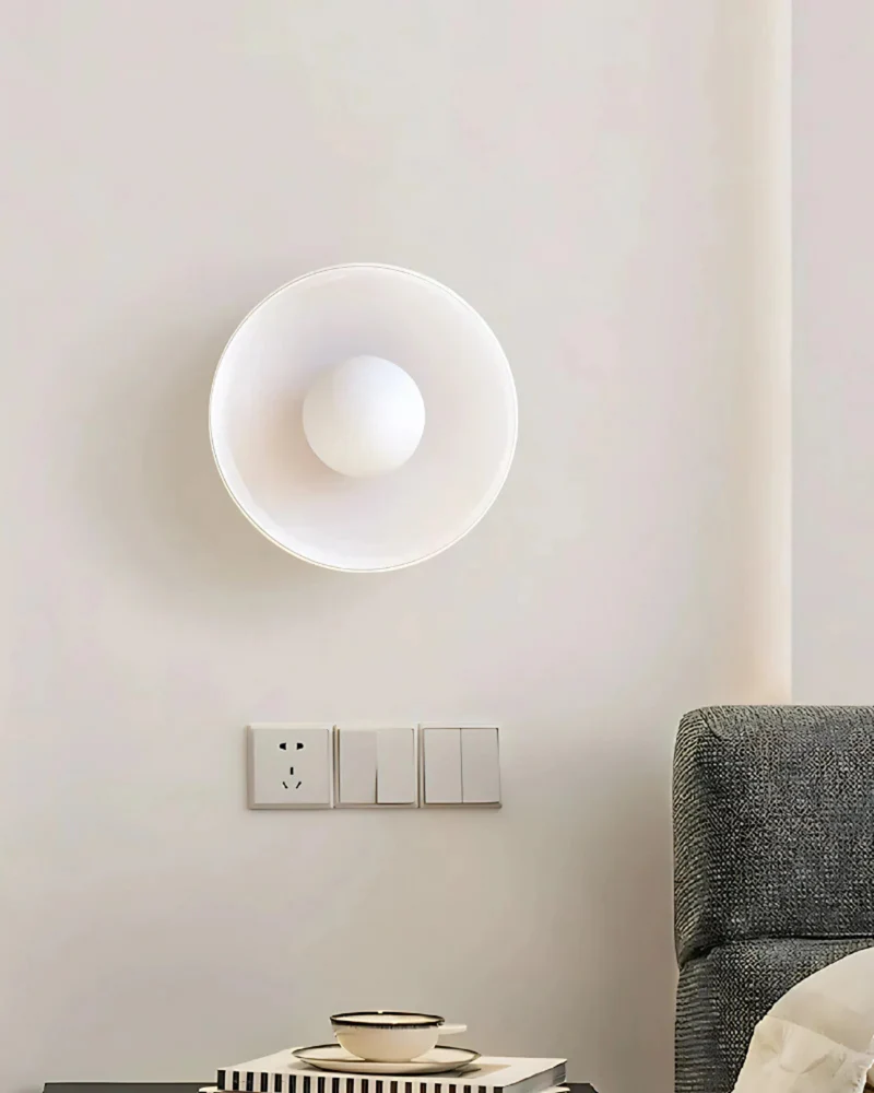 Moderne ronde plafondlamp van glas en ijzer – minimalistische designlamp voor woonkamer en slaapkamer met warme lichtkleur | Sansoti